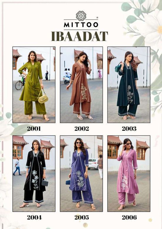 Mittoo Ibaadat Rayon Kurti Pant Set