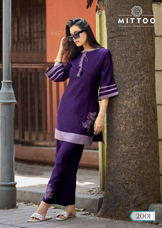 Mittoo Marine Life Viscose Weaving Co Ord Set