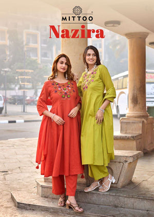 Mittoo Nazira Mal Cotton Kurti Pant Dupatta Set - Amrah Wholesale