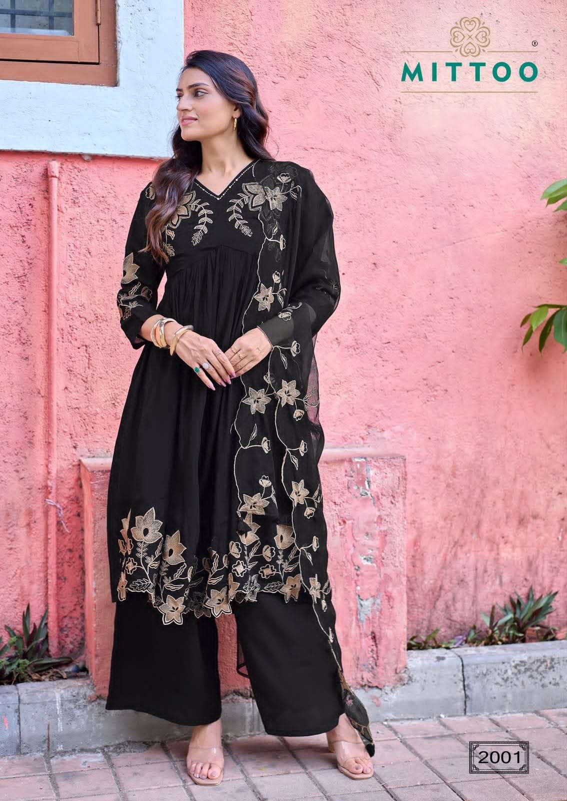 Mittoo Noorani Readymade Mal Chanderi 3 Piece Suit Wholesale Catalogue