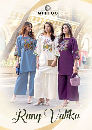 Mittoo Rang Vatika Dhabu Cotton Co Ord Set