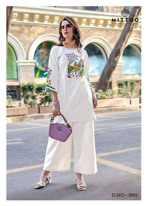 Mittoo Rang Vatika Dhabu Cotton Co Ord Set
