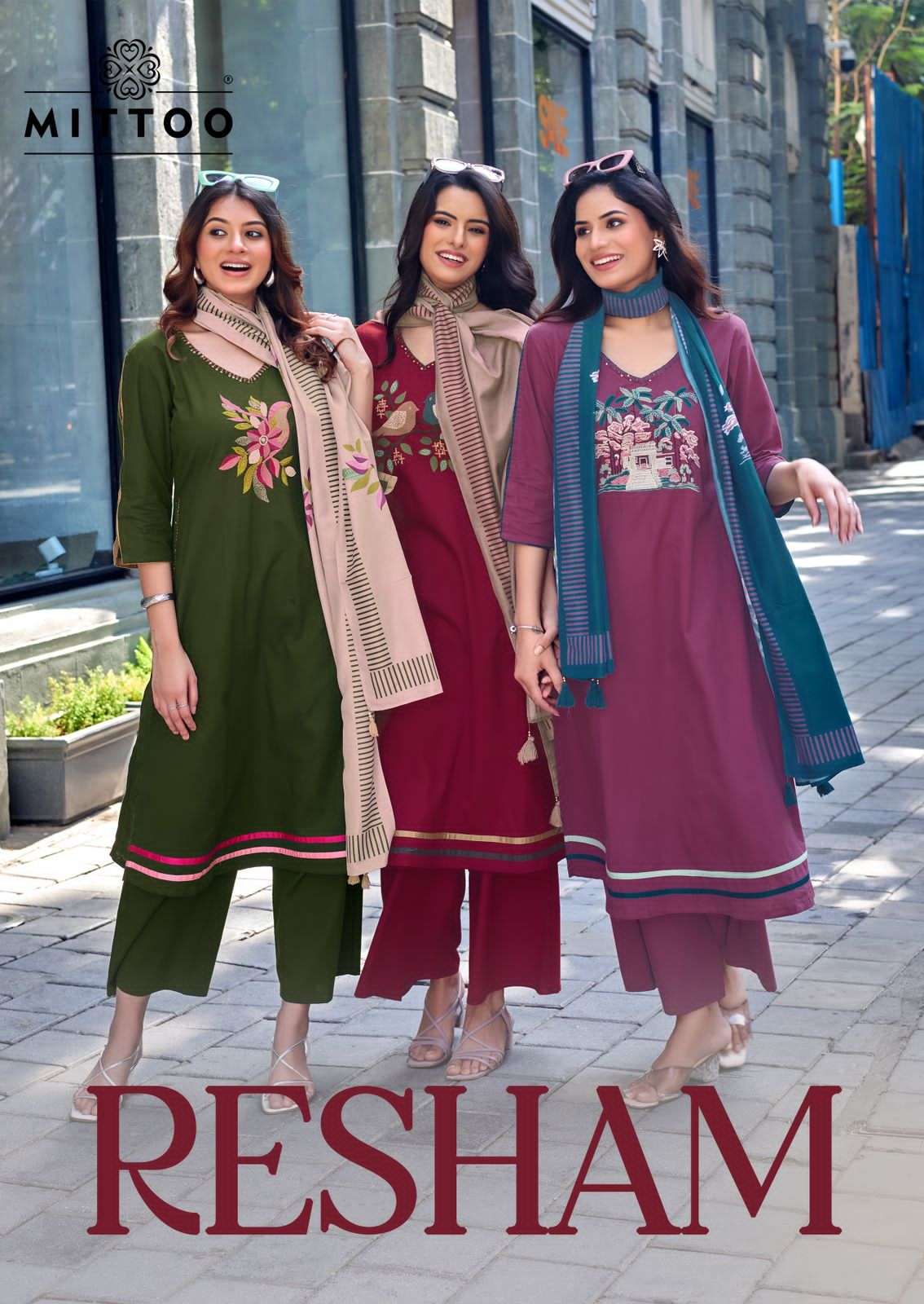 Mittoo Resham Dhabu Cotton Salwar Suit Set