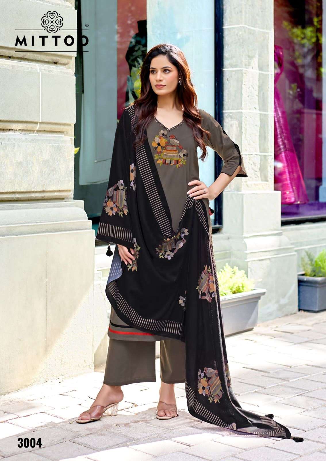 Mittoo Resham Dhabu Cotton Salwar Suit Set