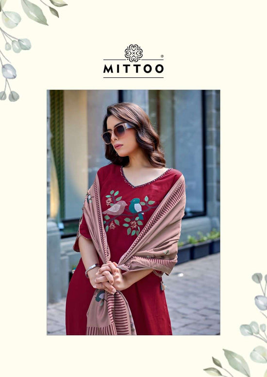 Mittoo Resham Dhabu Cotton Salwar Suit Set
