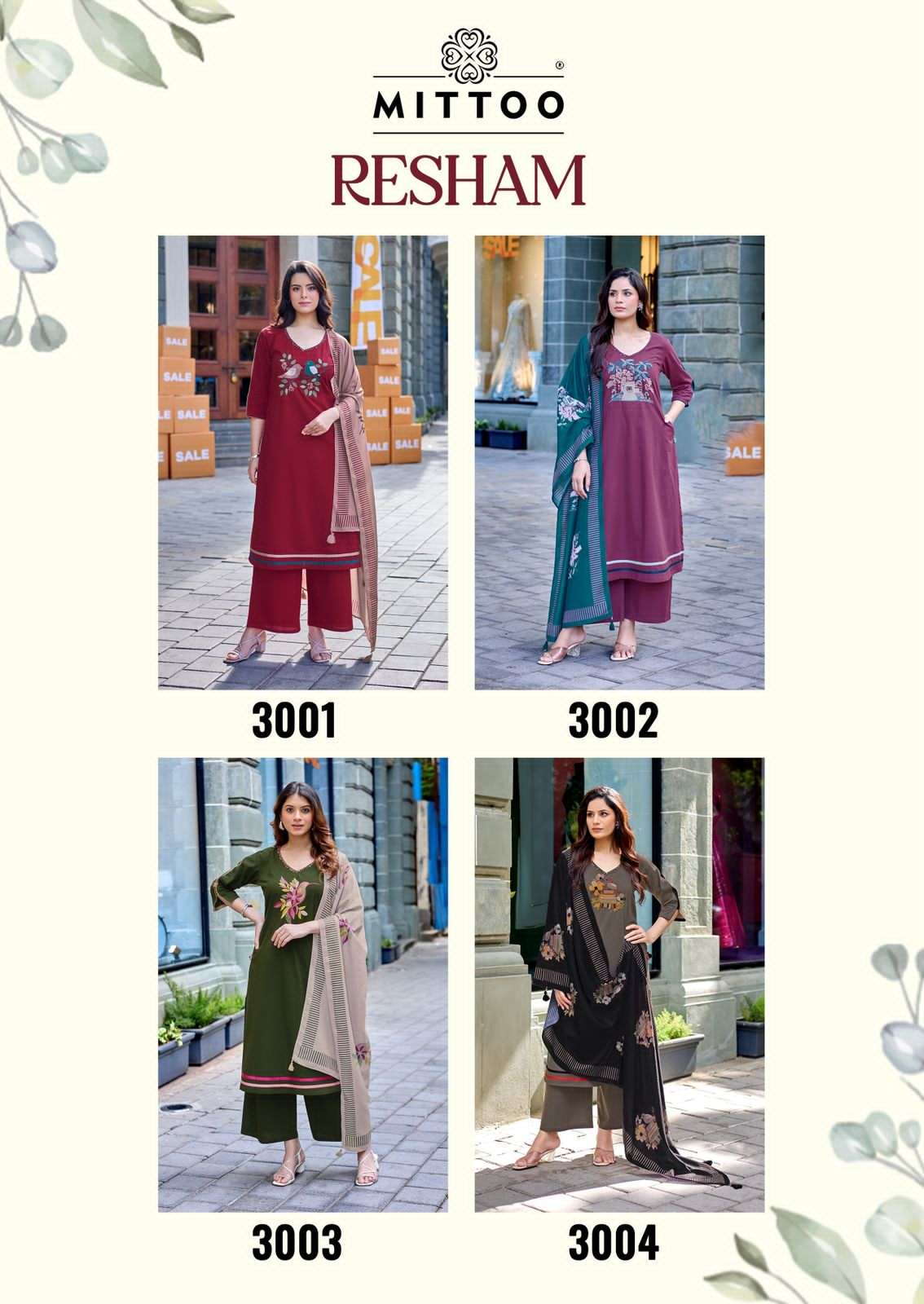 Mittoo Resham Dhabu Cotton Salwar Suit Set