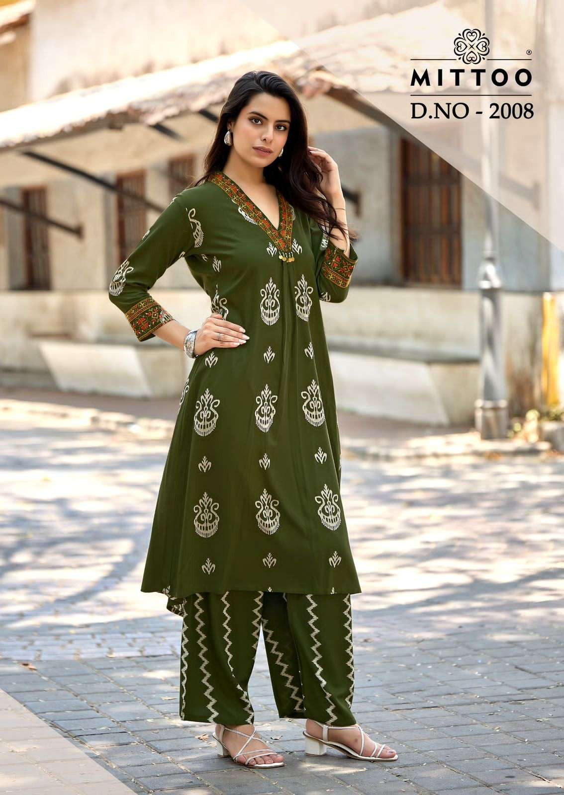 Mittoo Vitara Vol 2 Rayon Hand & Thread Work Co-Ord Set - Amrah Wholesale