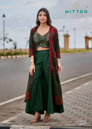 Mittoo Zubeda Vol 2 Roman Silk Stitched 3 Piece Shrug Suit