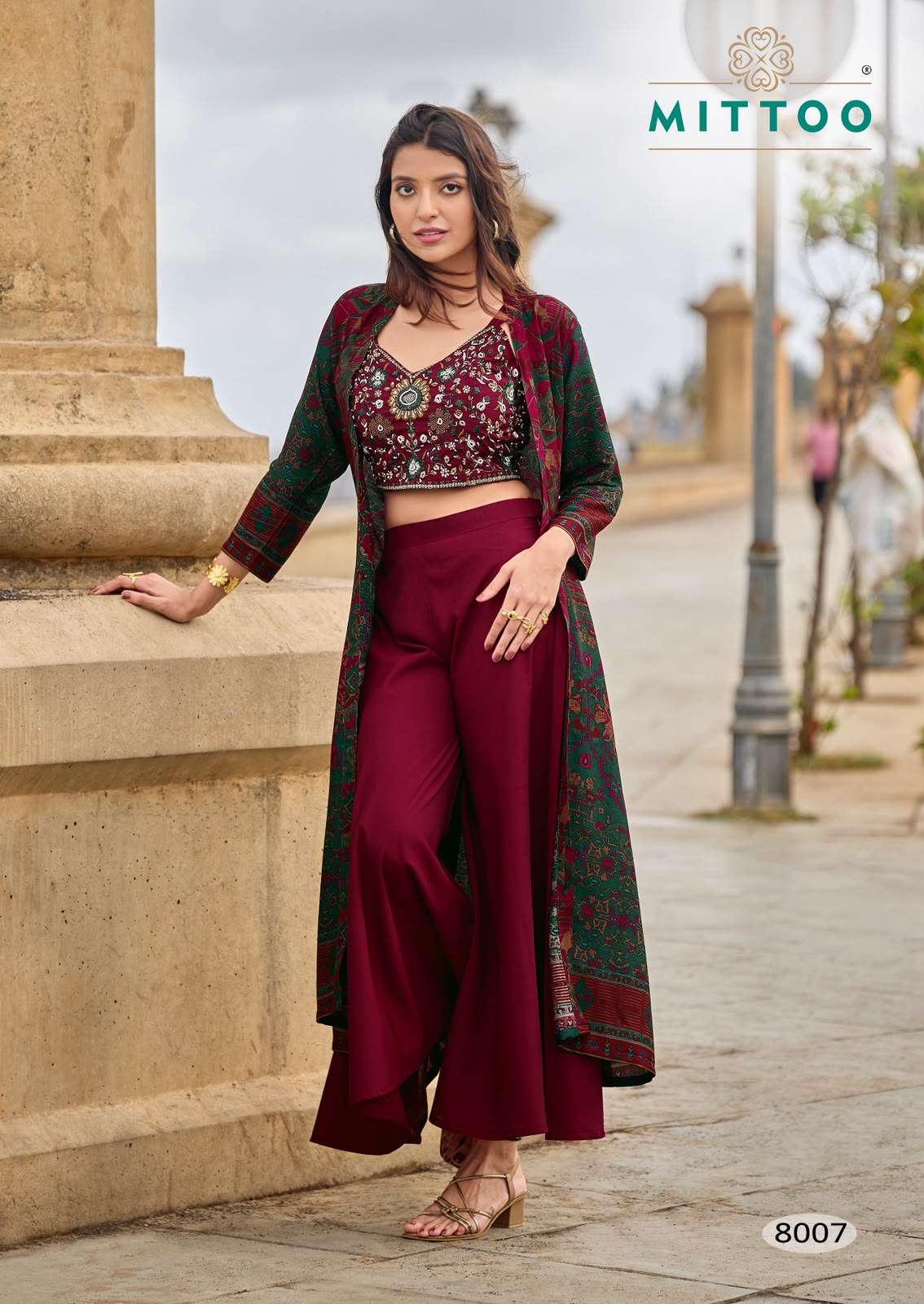 Mittoo Zubeda Vol 2 Roman Silk Stitched 3 Piece Shrug Suit - Amrah Wholesale