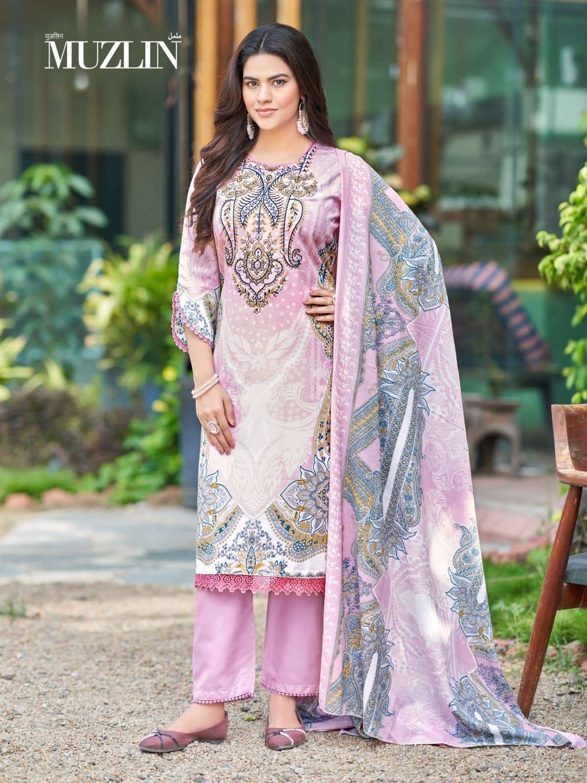 Mizaj Muzlin Vol 3 Premium Soft Cotton Dress Material - Amrah Wholesale