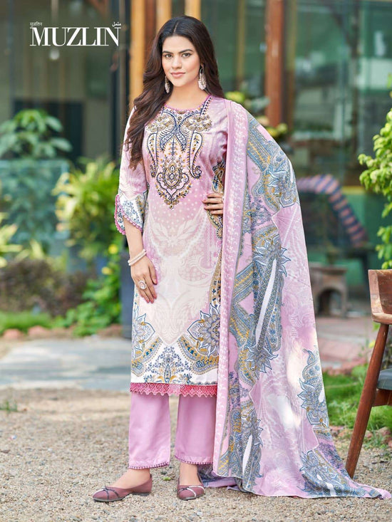 Mizaj Muzlin Vol 3 Premium Soft Cotton Dress Material - Amrah Wholesale