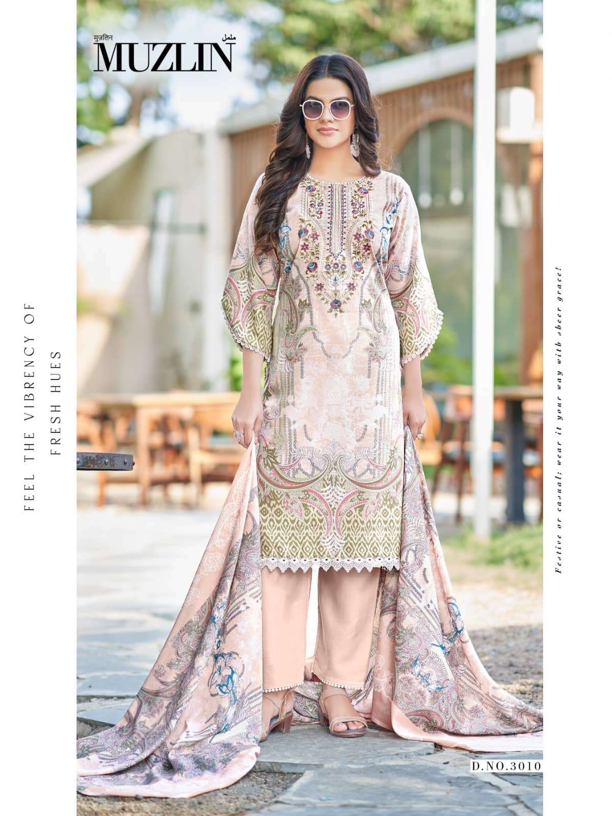 Mizaj Muzlin Vol 3 Premium Soft Cotton Dress Material - Amrah Wholesale