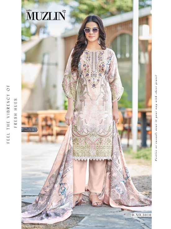 Mizaj Muzlin Vol 3 Premium Soft Cotton Dress Material - Amrah Wholesale