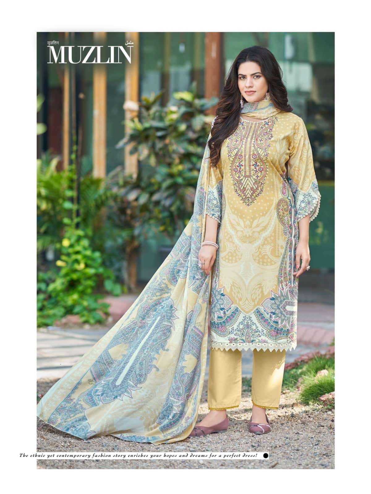Mizaj Muzlin Vol 3 Premium Soft Cotton Dress Material - Amrah Wholesale