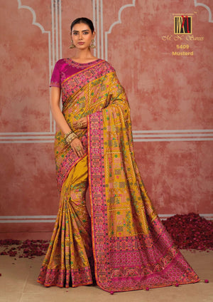 M.N SAREES 5409 HIT Premium Silk Diamond Embroidery Saree - Amrah Wholesale
