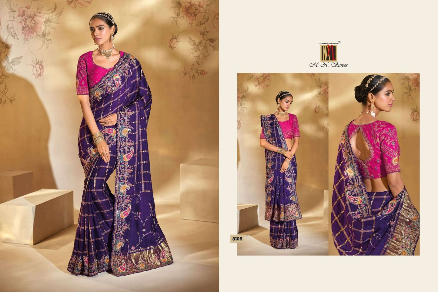 M.N Sarees Shahi Poshak Vol - 06 Pure Silk Banarasi Saree - Amrah Wholesale