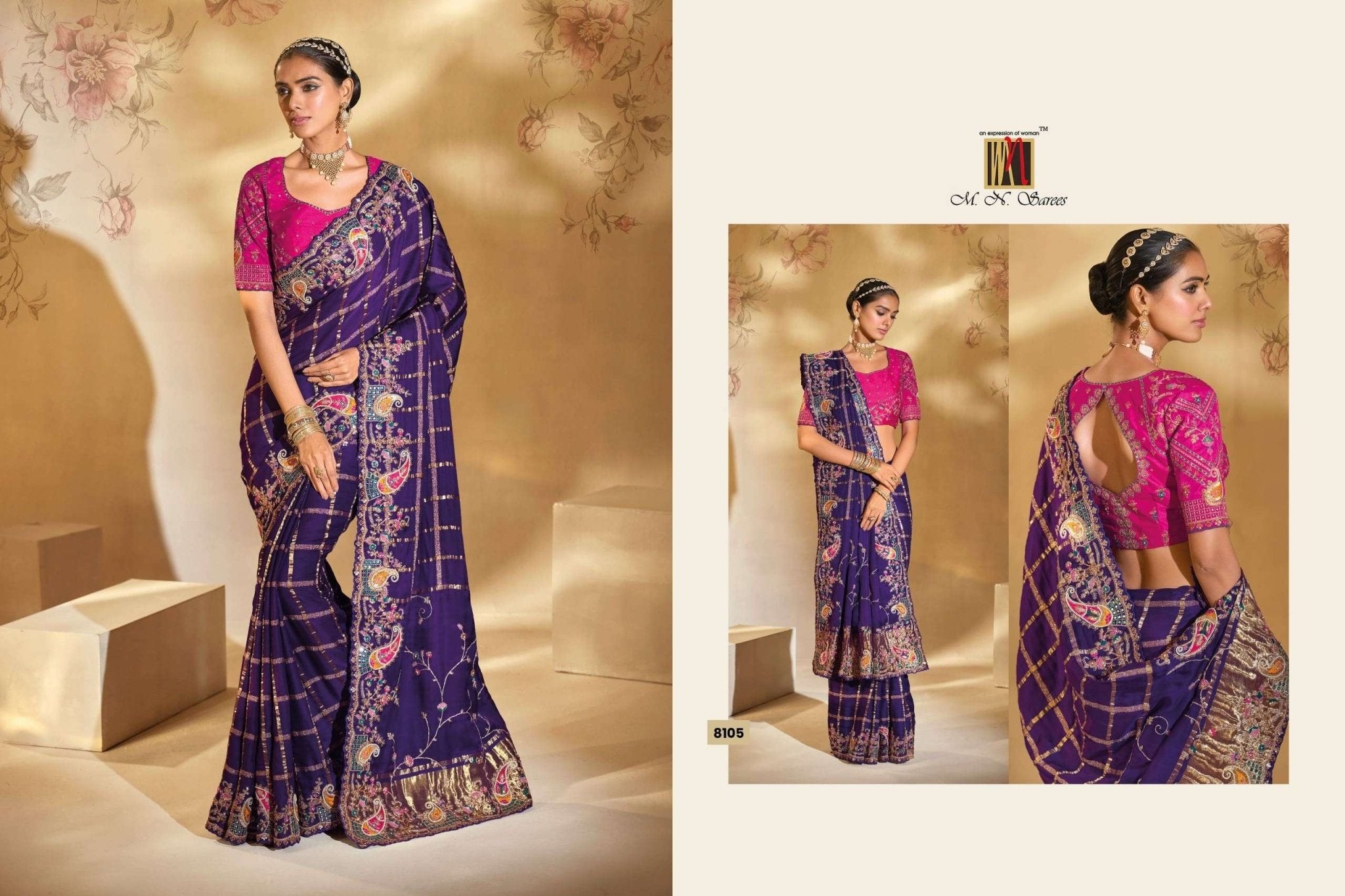 M.N Sarees Shahi Poshak Vol - 06 Pure Silk Banarasi Saree - Amrah Wholesale