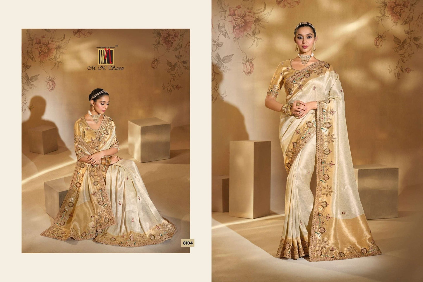 M.N Sarees Shahi Poshak Vol - 06 Pure Silk Banarasi Saree - Amrah Wholesale