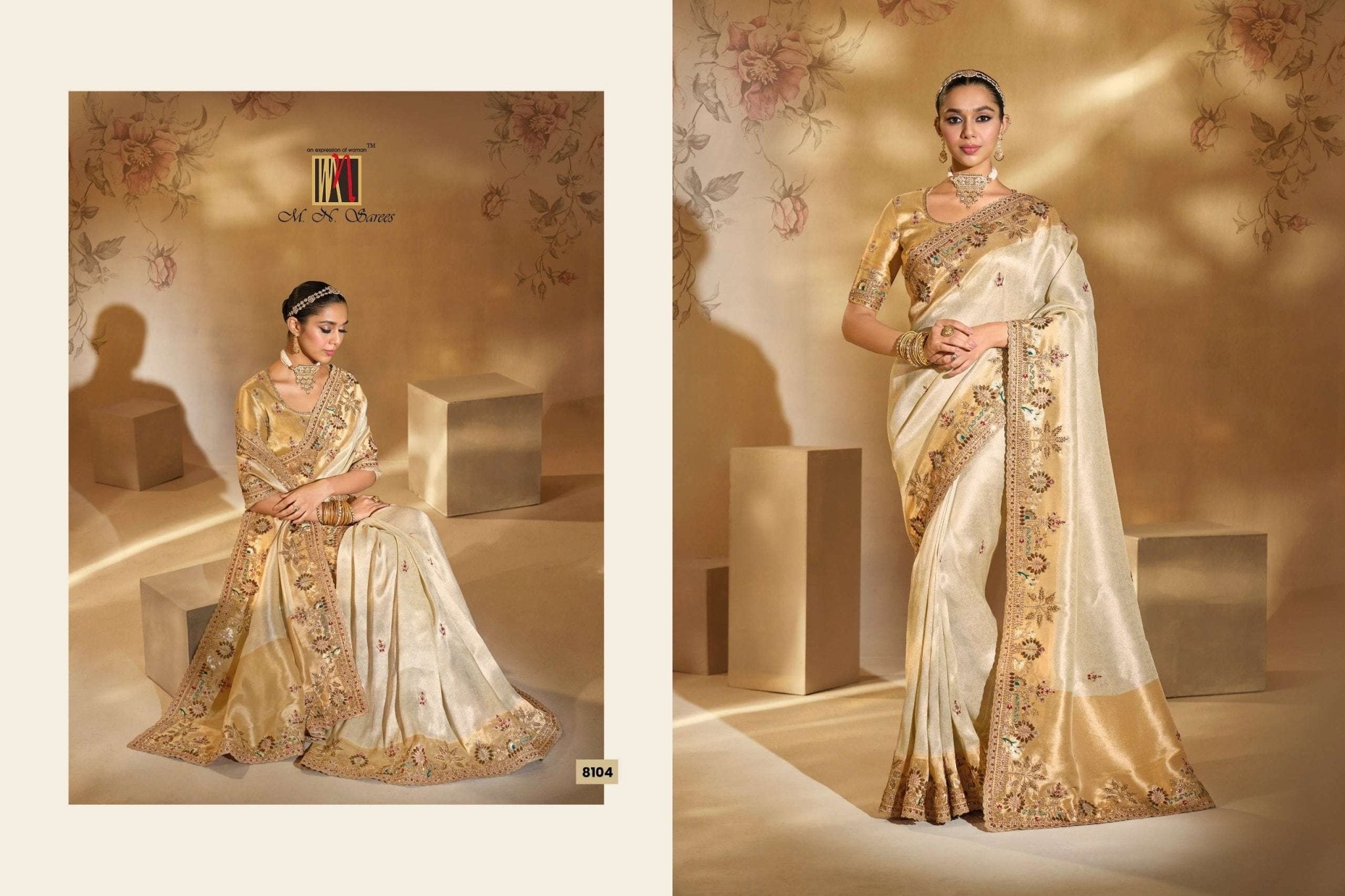M.N Sarees Shahi Poshak Vol - 06 Pure Silk Banarasi Saree - Amrah Wholesale