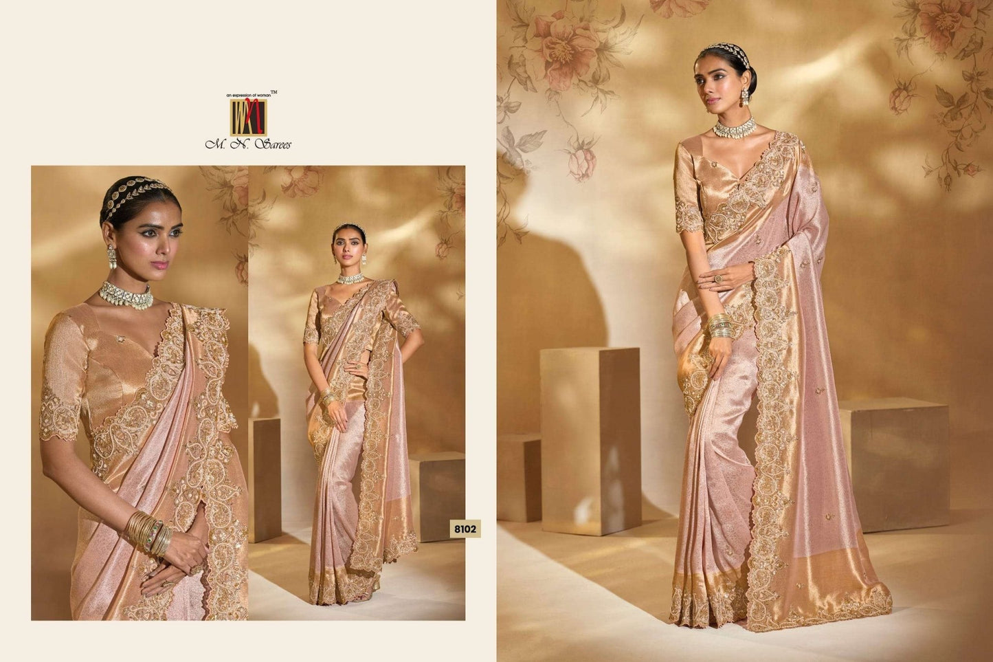 M.N Sarees Shahi Poshak Vol - 06 Pure Silk Banarasi Saree - Amrah Wholesale