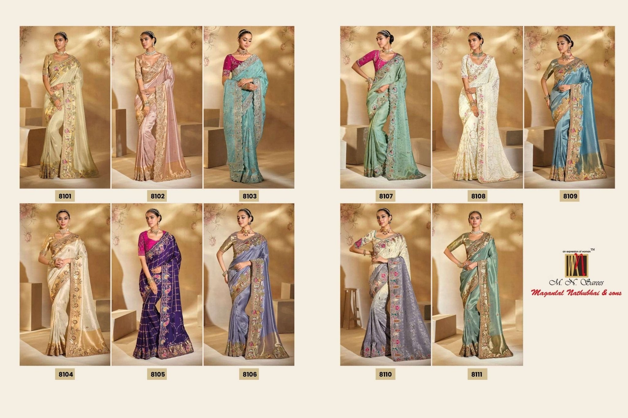M.N Sarees Shahi Poshak Vol - 06 Pure Silk Banarasi Saree - Amrah Wholesale