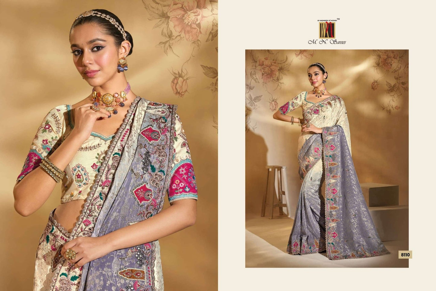 M.N Sarees Shahi Poshak Vol - 06 Pure Silk Banarasi Saree - Amrah Wholesale