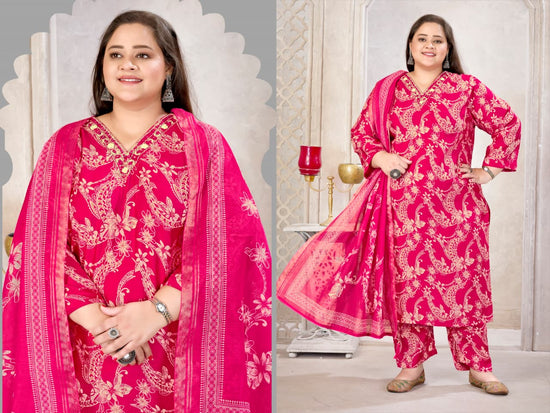 Moksh Glory D No 8667 Viscose Kurti Pant Dupatta Set - Amrah Wholesale