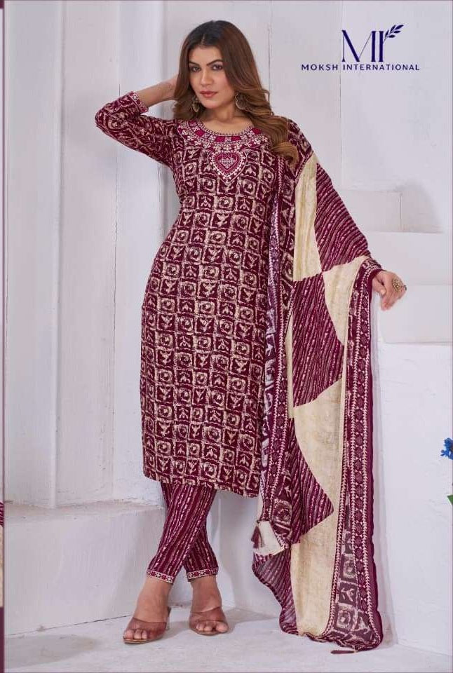 MOKSH INTERNATIONAL GORI Vol-3 Rayon Stitched Salwar Suit Set