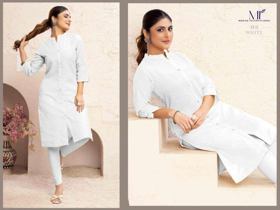 MOKSH INTERNATIONAL NEER Vol-1 Pure Cotton Stitched Kurti