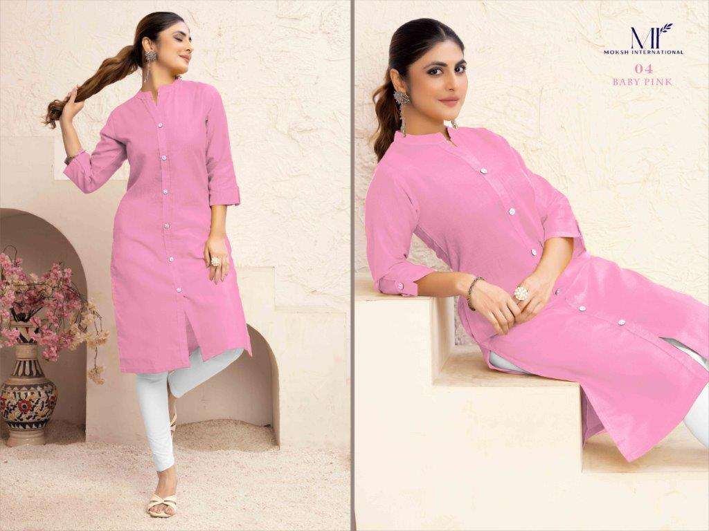 MOKSH INTERNATIONAL NEER Vol-1 Pure Cotton Stitched Kurti