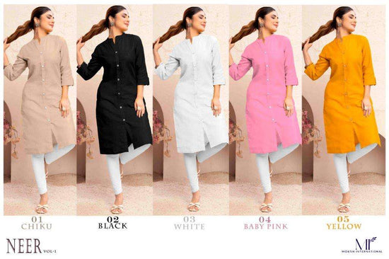 MOKSH INTERNATIONAL NEER Vol-1 Pure Cotton Stitched Kurti
