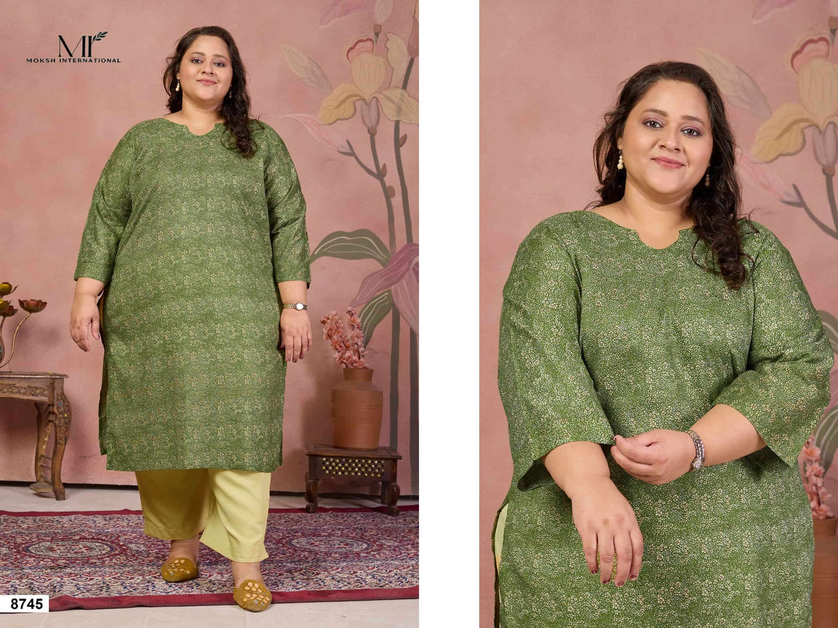 MOKSH INTERNATIONAL PLUS SIZE COTTON KHUSHI Vol-4 Cotton Readymade Kurti