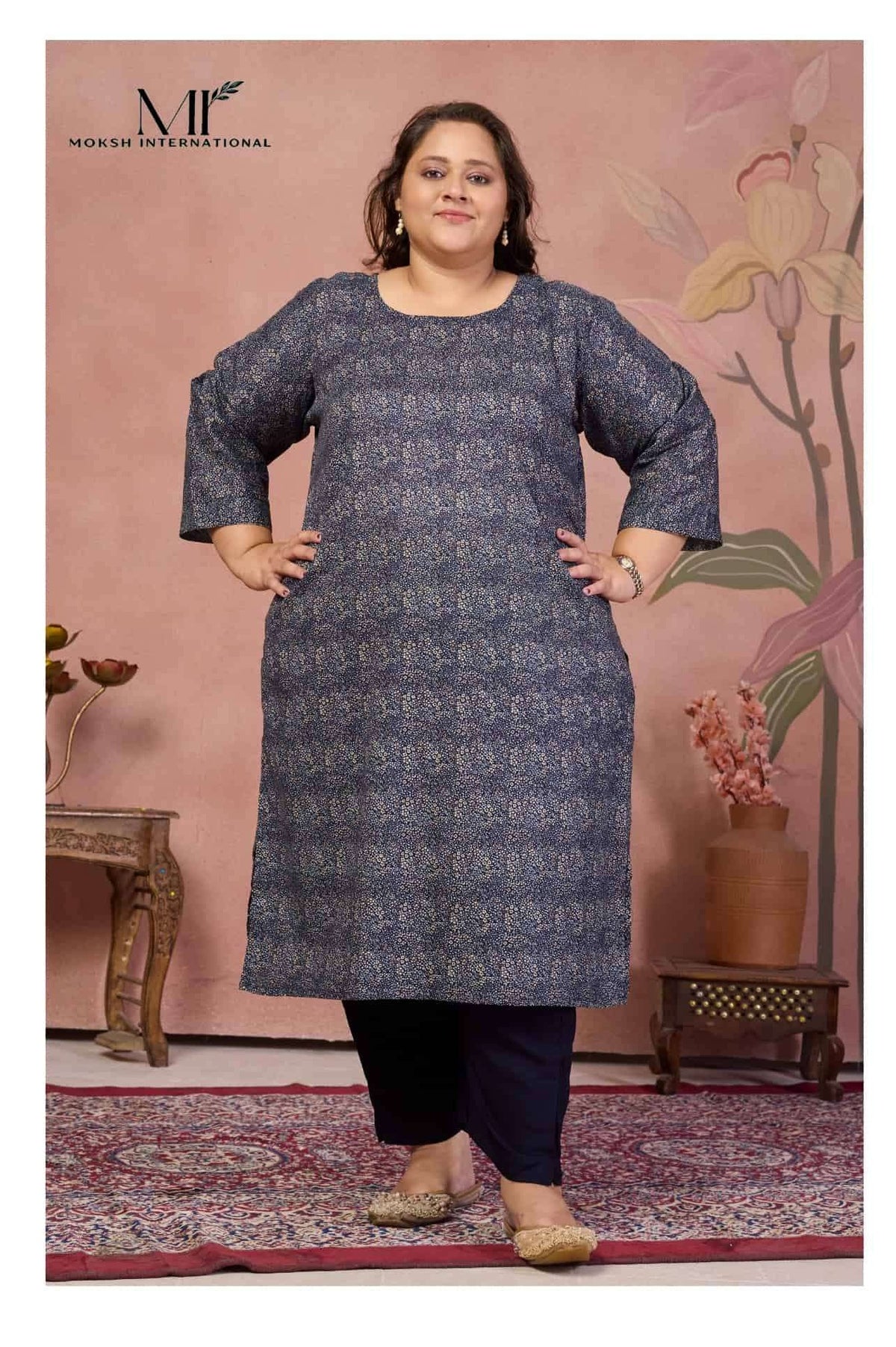MOKSH INTERNATIONAL PLUS SIZE COTTON KHUSHI Vol-4 Cotton Readymade Kurti