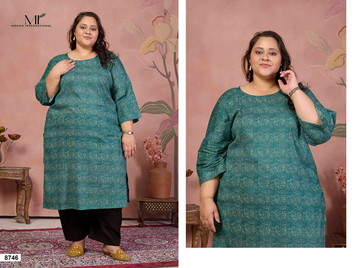 MOKSH INTERNATIONAL PLUS SIZE COTTON KHUSHI Vol-4 Cotton Readymade Kurti