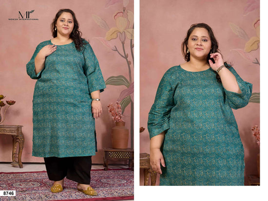 MOKSH INTERNATIONAL PLUS SIZE COTTON KHUSHI Vol-4 Cotton Readymade Kurti