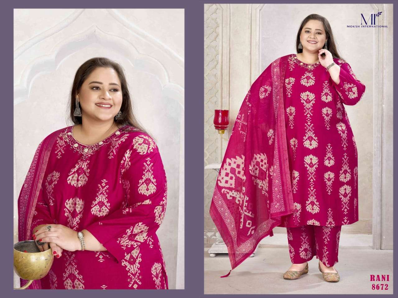 MOKSH INTERNATIONAL Plus Size Glory Vol-3 Rayon Pakistani Suit Set