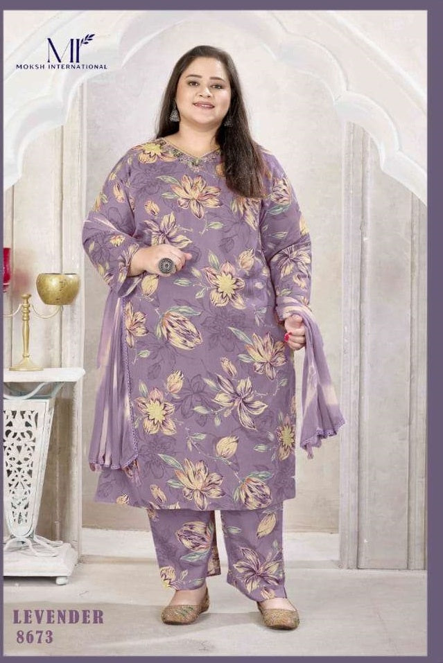 MOKSH INTERNATIONAL Plus Size Glory Vol-3 Rayon Pakistani Suit Set