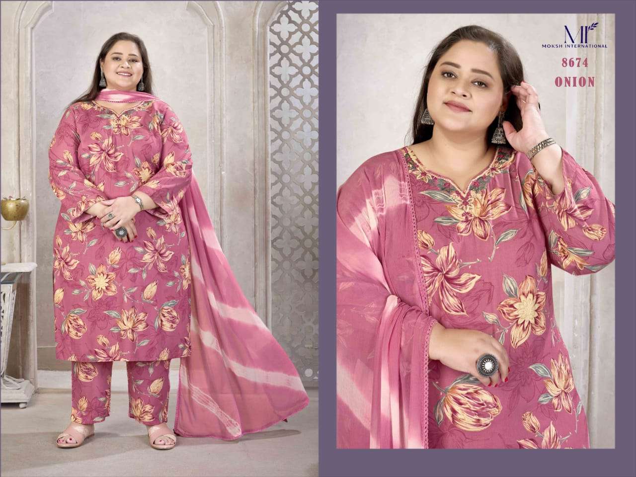 MOKSH INTERNATIONAL Plus Size Glory Vol-3 Rayon Pakistani Suit Set