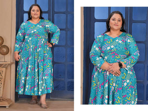 Moksh International Plus Size Heena Vol 1 Rayon Gown - Amrah Wholesale