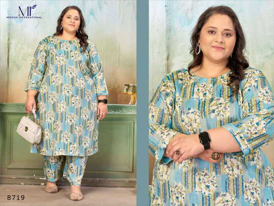 Moksh International Prisha Vol-1 Plus Size Rayon Printed Co-Ord Set - Amrah Wholesale