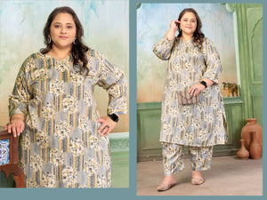 Moksh International Prisha Vol-1 Plus Size Rayon Printed Co-Ord Set - Amrah Wholesale