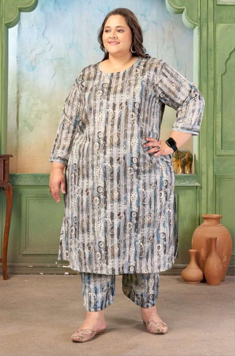 Moksh International Prisha Vol-1 Plus Size Rayon Printed Co-Ord Set - Amrah Wholesale