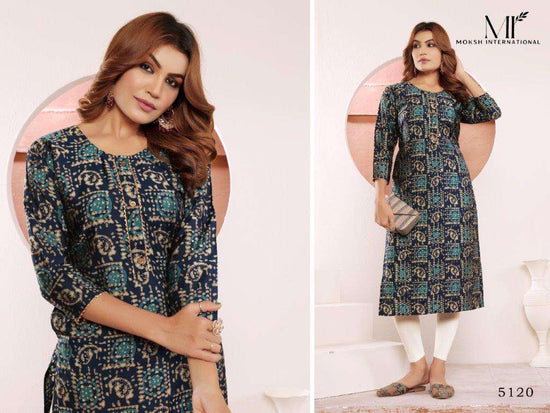 MOKSH INTERNATIONAL STAR VOL-3 Viscose Muslin Kurti Pant Set - Amrah Wholesale