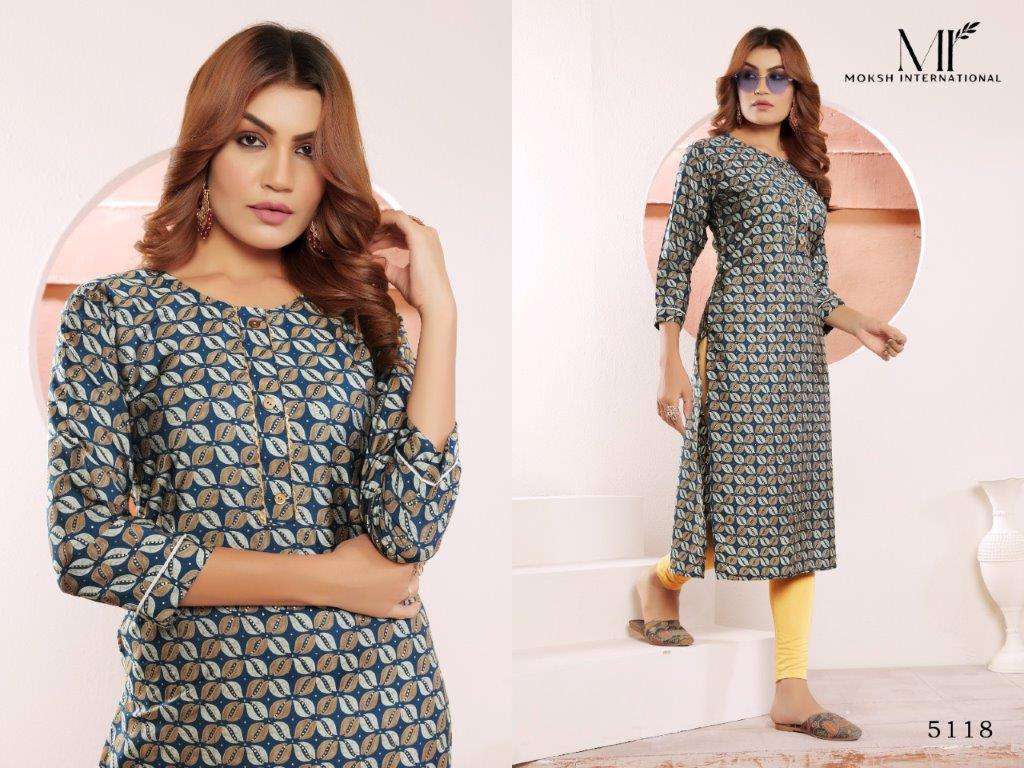 MOKSH INTERNATIONAL STAR VOL-3 Viscose Muslin Kurti Pant Set - Amrah Wholesale
