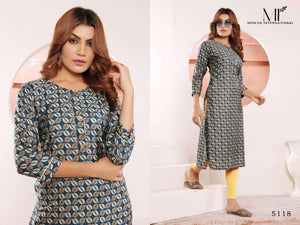 MOKSH INTERNATIONAL STAR VOL-3 Viscose Muslin Kurti Pant Set