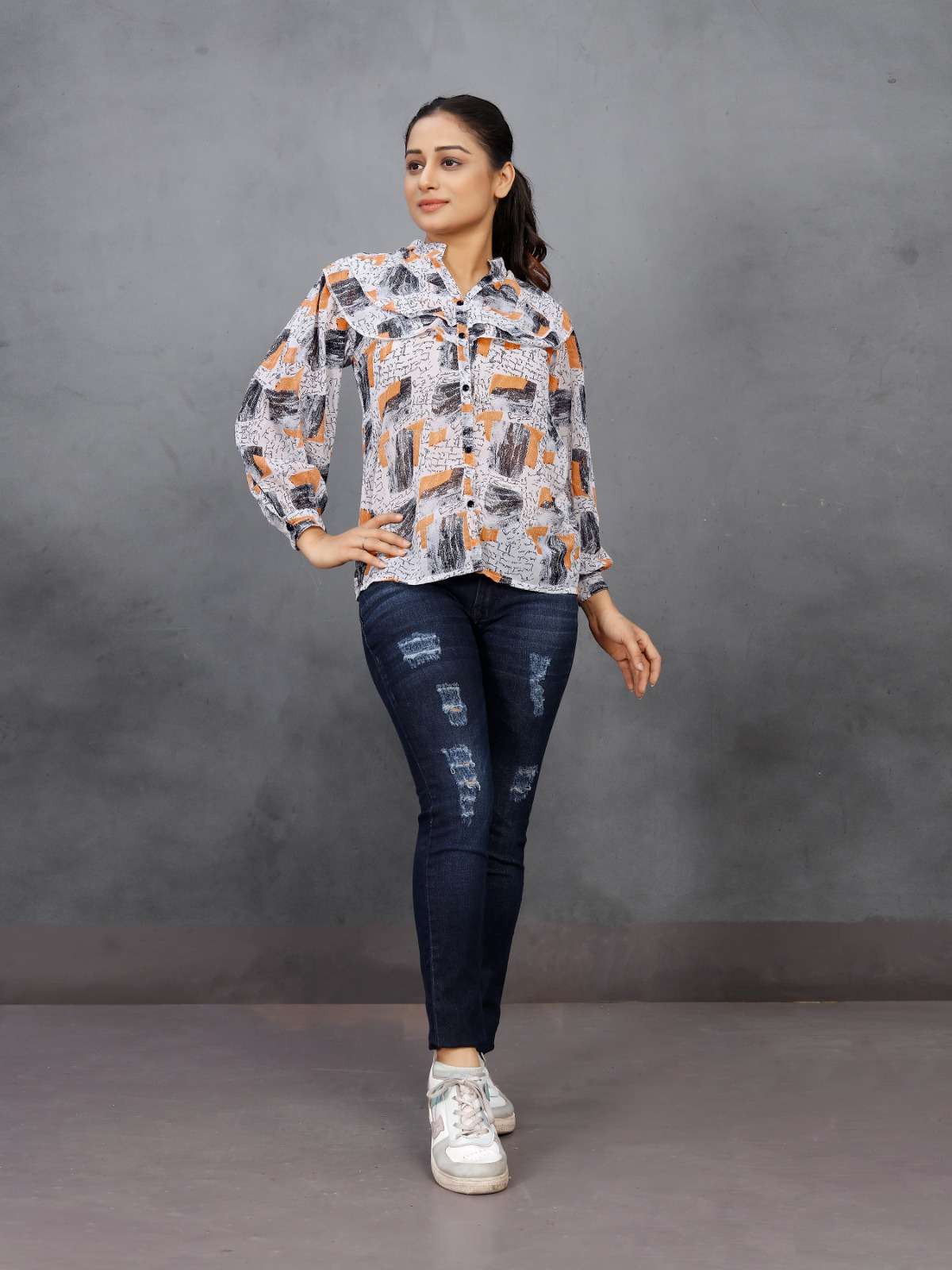 Moksh International Veronica Vol-1 Georgette Printed Top