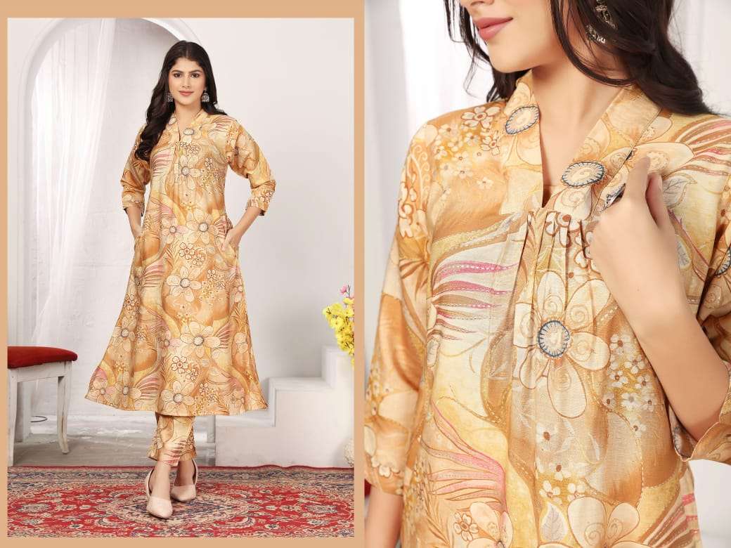 Moksh International Wonder Vol 1 Rayon Chanderi Co Ord Set - Amrah Wholesale