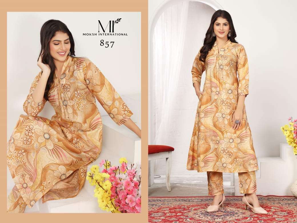 Moksh International Wonder Vol 1 Rayon Chanderi Co Ord Set - Amrah Wholesale