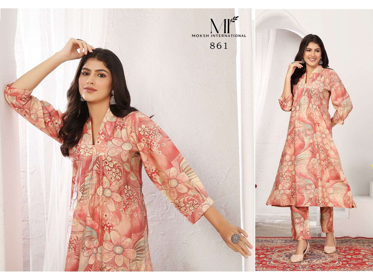 Moksh International Wonder Vol 1 Rayon Chanderi Co Ord Set - Amrah Wholesale