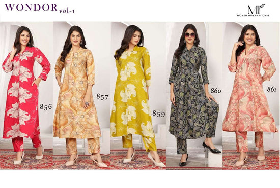 Moksh International Wonder Vol 1 Rayon Chanderi Co Ord Set - Amrah Wholesale